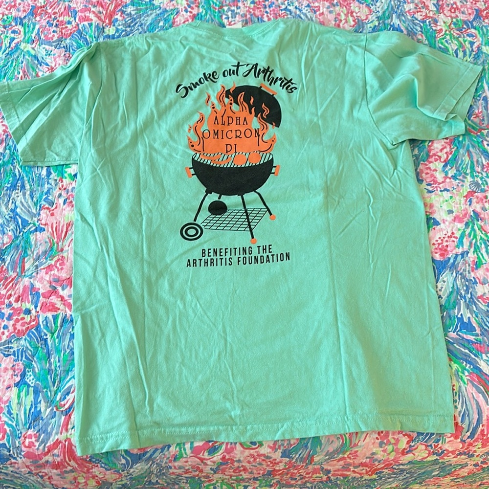 GUC AOII Alpha Omicron Pi mint t shirt unisex large